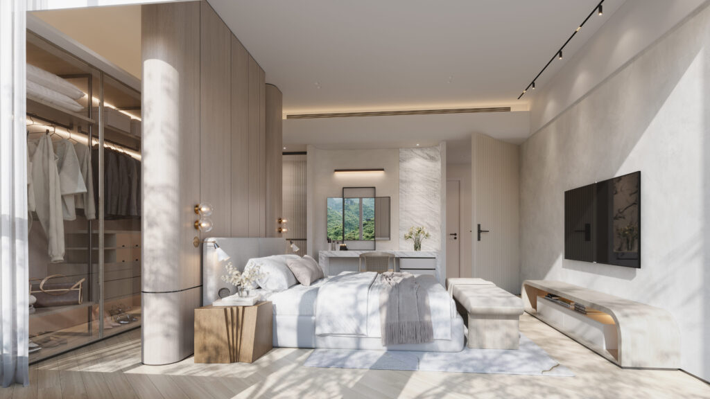 MASTER BEDROOM scaled 1 如何以極簡主義室內設計打造寧靜優雅的空間