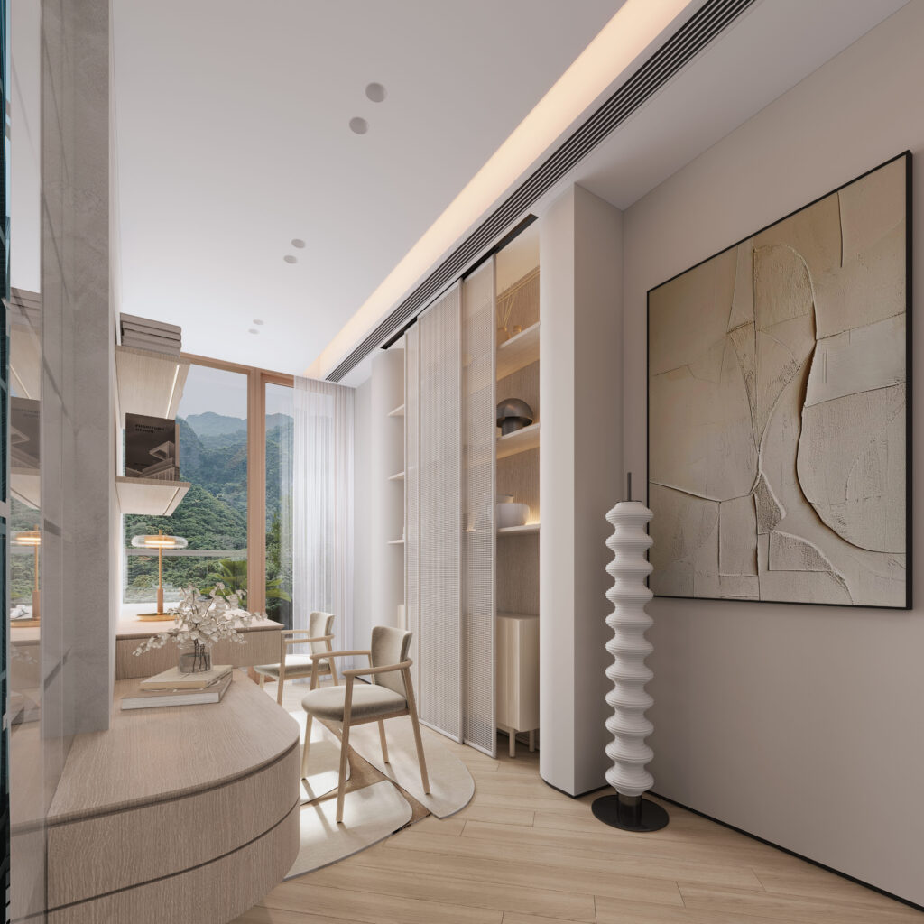 STUDY AREA scaled 1 如何以極簡主義室內設計打造寧靜優雅的空間